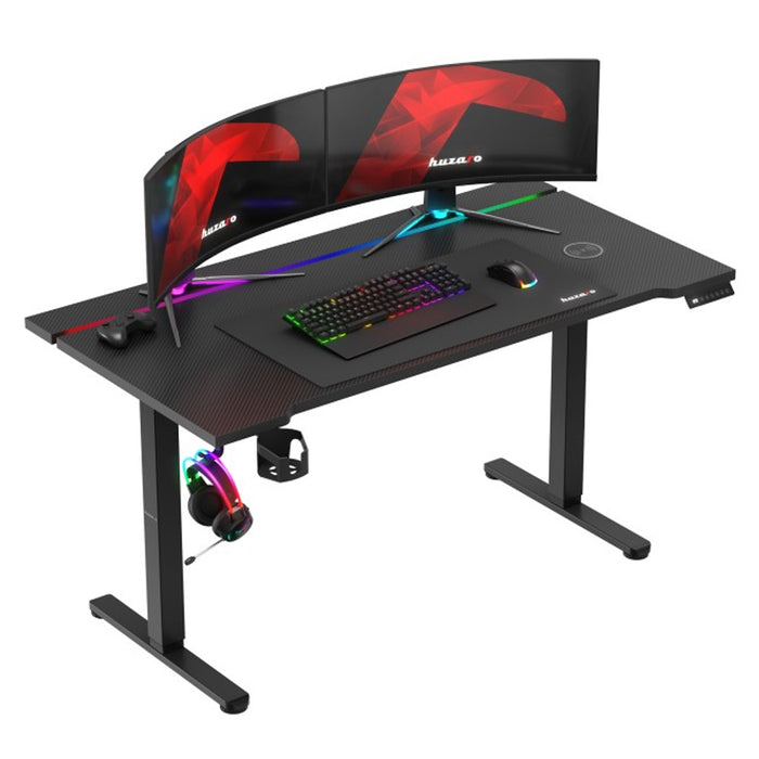 Huzaro Hero 8.7 RGB LED Electric Desk Black