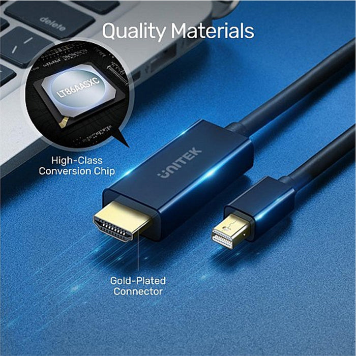 Unitek V1152A Mini DP to 4K HDMI Cable 2.0m