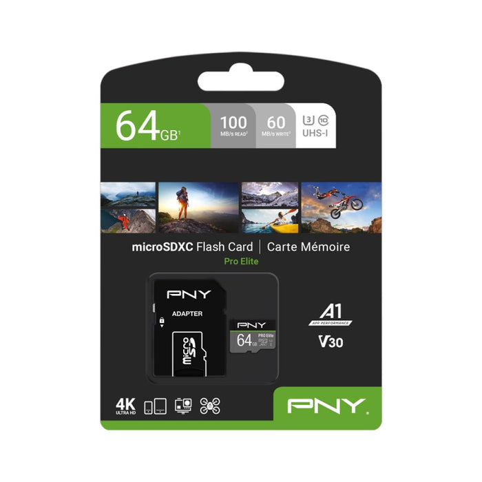 PNY Micro SD Card Pro Elite 64GB