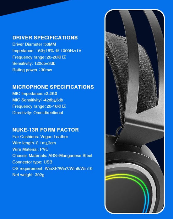 Armaggeddon Nuke 13R 7.1 Pro-Gaming Headset