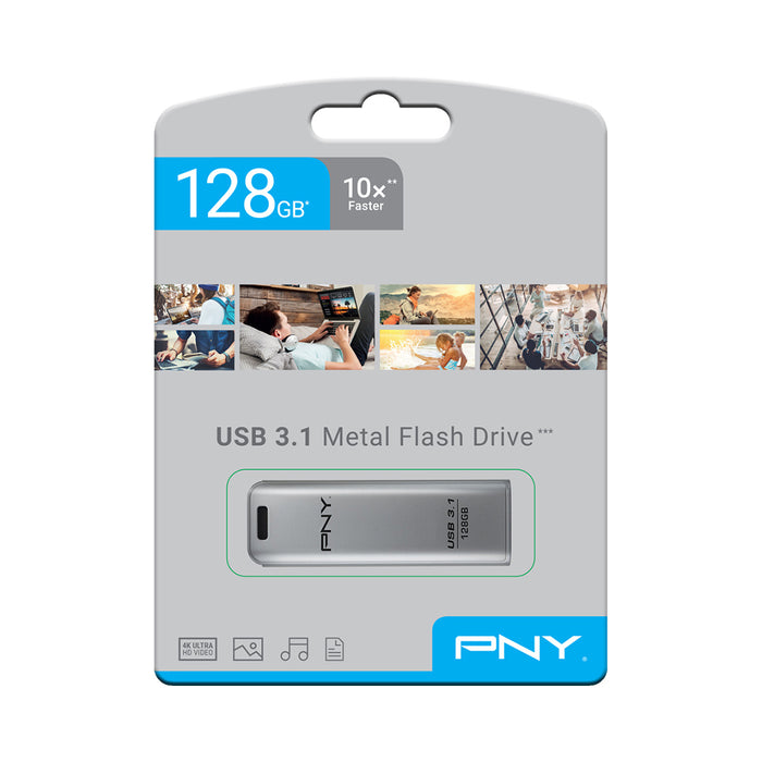 PNY USB Memory Stick Elite Steel Type 3.1 128GB