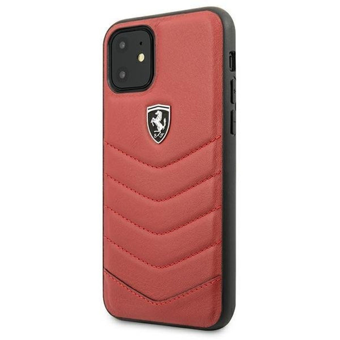 Ferrari Mobile Phone Case iPhone 11 Red Quilted