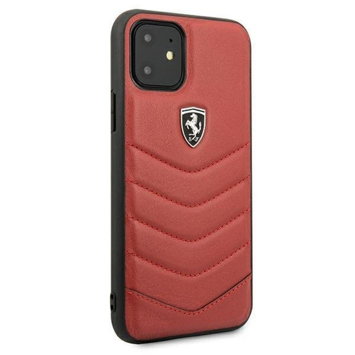 Ferrari Mobile Phone Case iPhone 11 Red Quilted