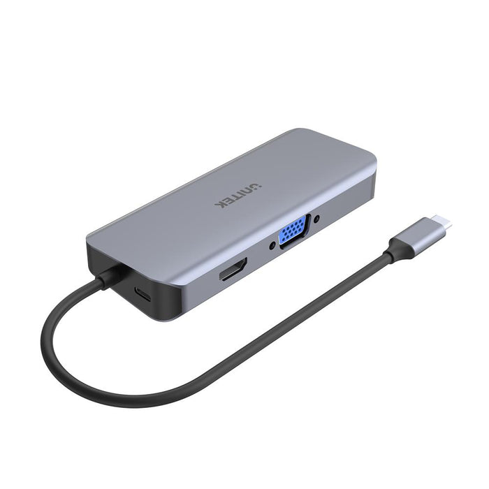 Unitek D1026B TypeC Hub 3xUSB3.0/HDMI/VGA/Gb/SD/PD