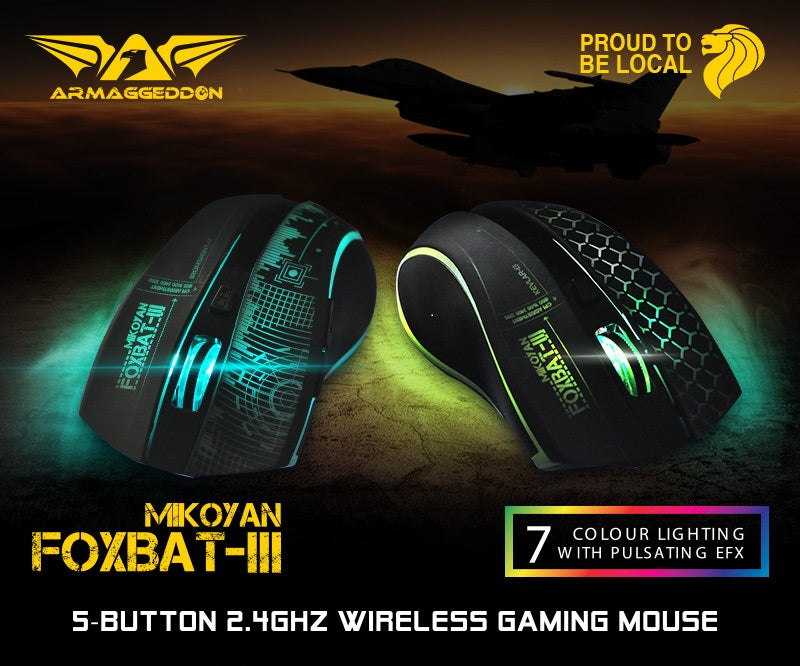 Armaggeddon Wireless Gaming Mouse Foxbat 3 Ironsight7 Pro