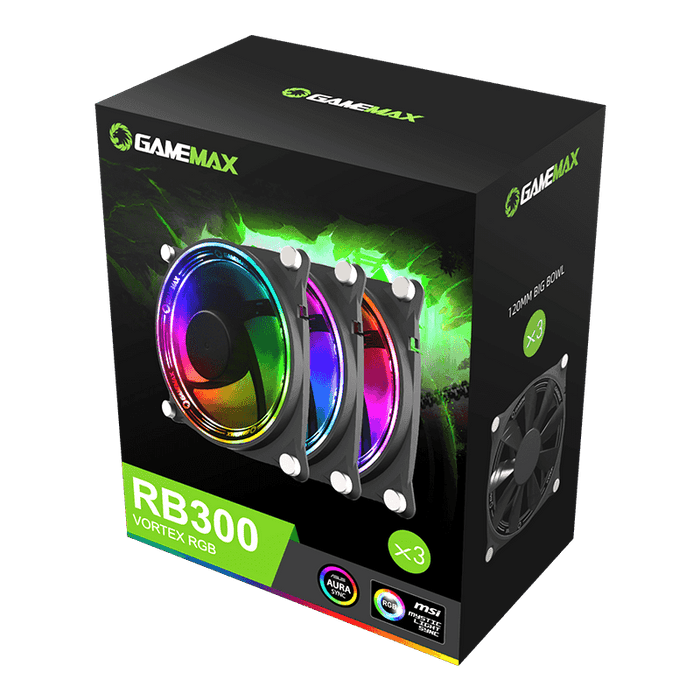 Gamemax Fan RB300 ARGB Triple Pack 120mm