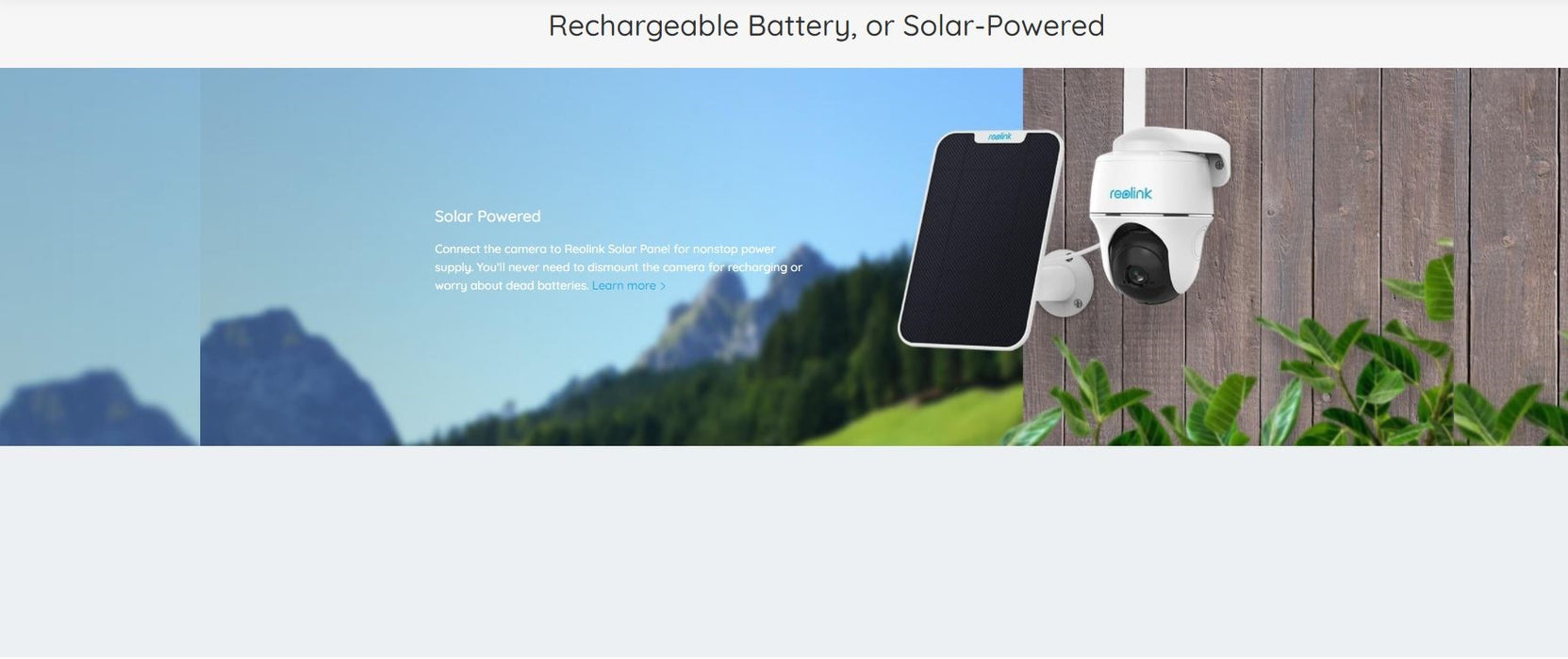 Reolink Outdoor Battery Camera with Solar Panel Kit ARGUS GO PT