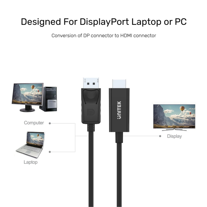 Unitek Y-5118CA DisplayPort to HDMI Cable