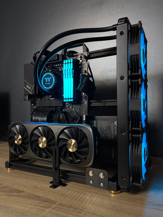 Custom Gaming PC/ The Open Case/ Ryzen 7 7700X/ 32GB/ 1TB NVMe/ RTX 4070 Ti Super