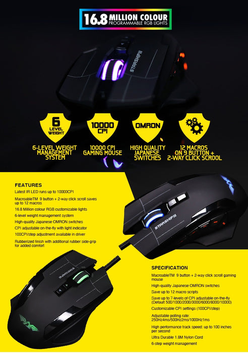 Armaggeddon Wired Gaming Mouse Starship 3 Soviets Pro